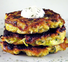 Scrumpdillyicious: Greek Zucchini Fritters with Feta and Dill