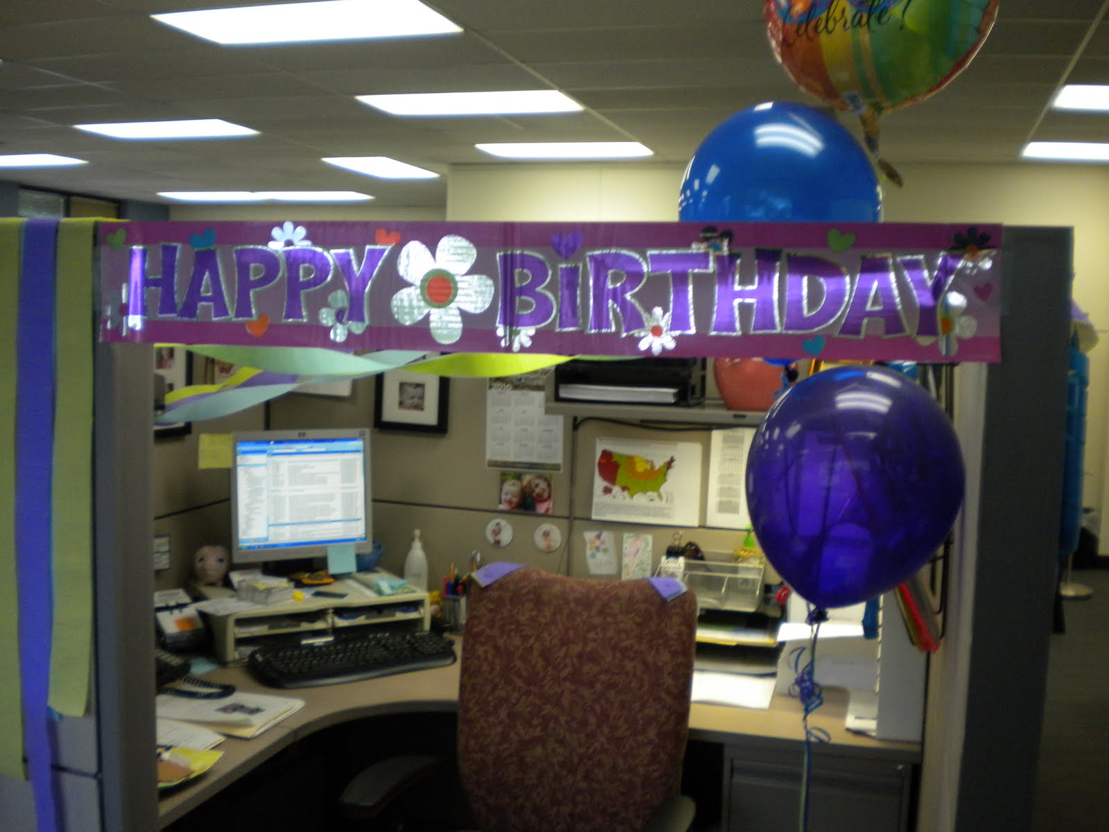 Happy Birthday Cubicle Decoration Ideas