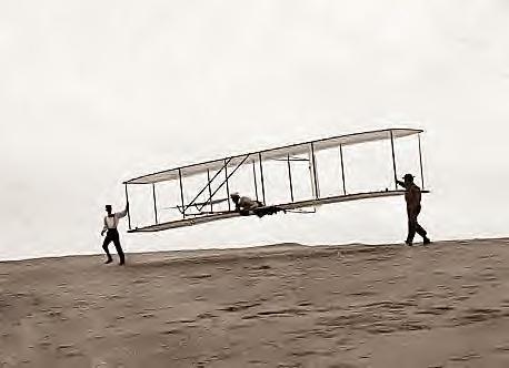 Wright Bros test flight, unpowered glider. 1902 Kitty Hawk, NC