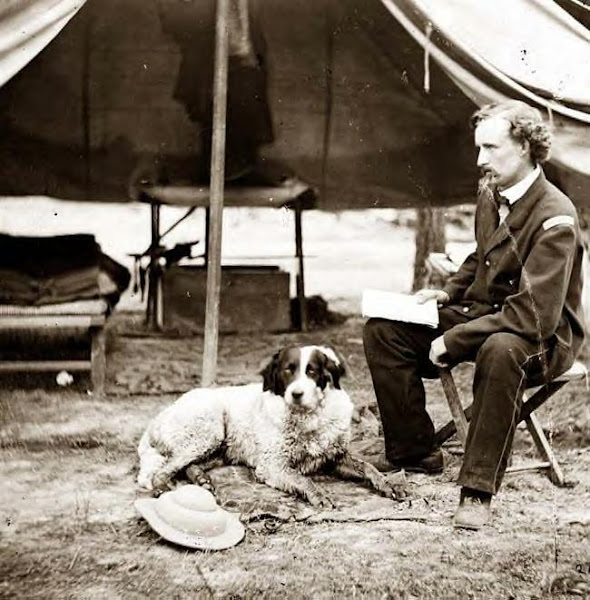 Custer with his dog in 1862