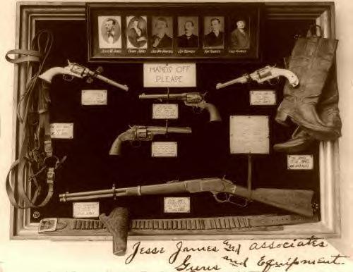Jesse James Gang firearms & misc. items