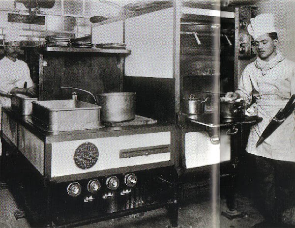 Kitchen stove in use