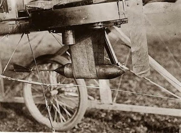 First aerial bomb from Lt. Scott, WWI