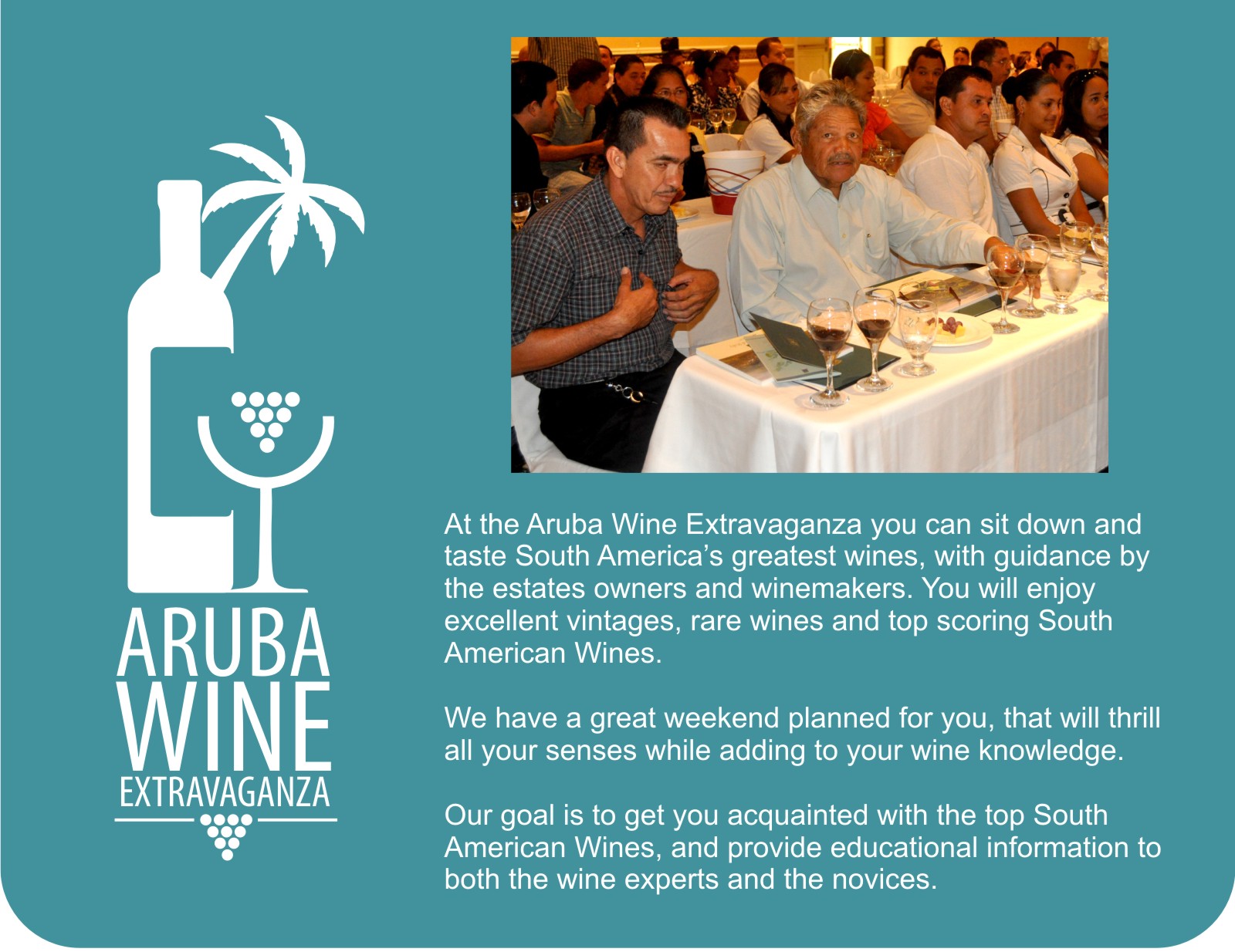 Exotic Places Enjoying Wine in Caribe islands Aruba Wine Extrevaganza