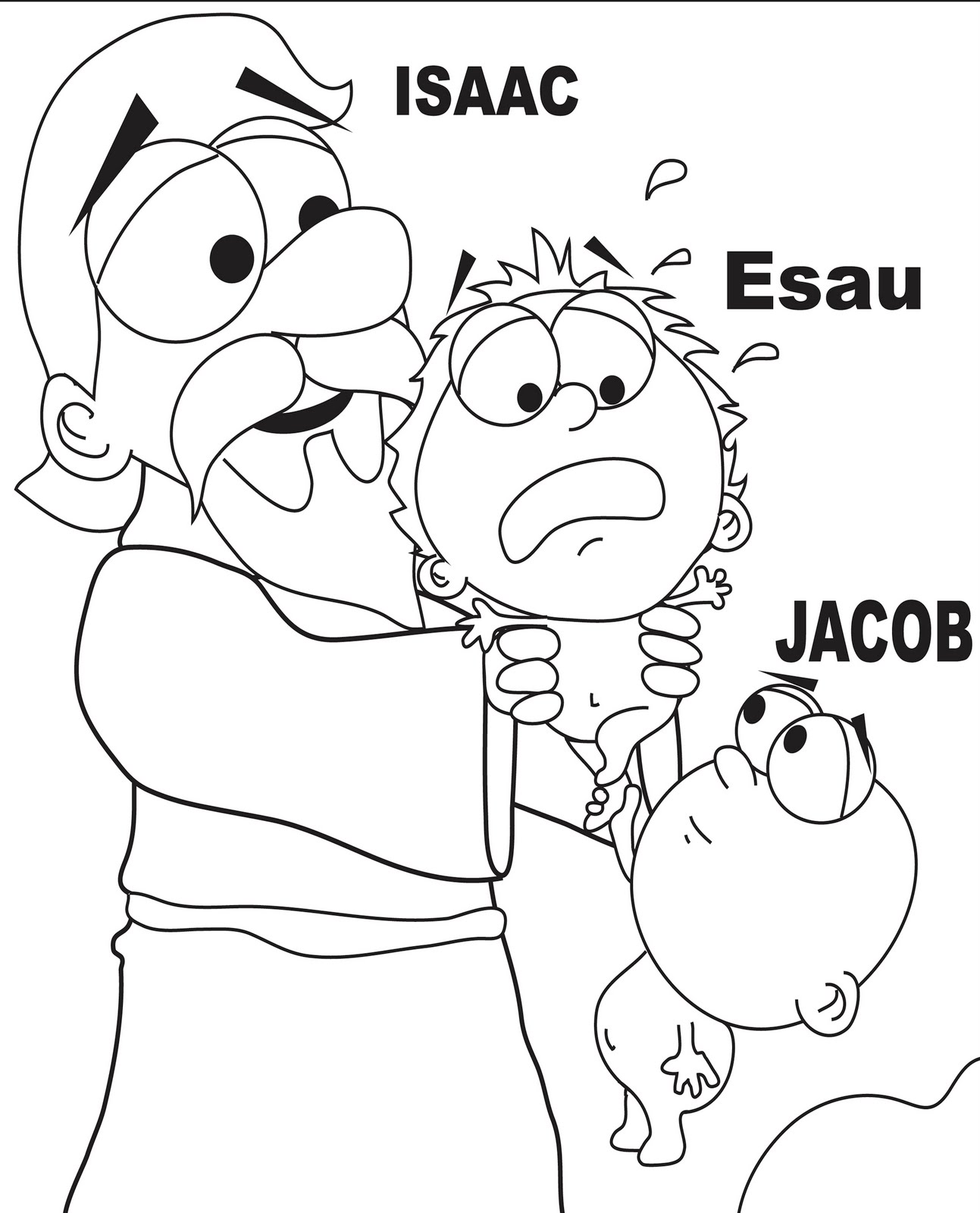 jacob and esau blessing coloring pages - photo #9