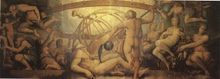 Crono mutila a Urano, Vasari