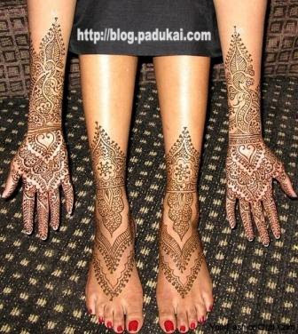 Hand Mehndi and Feet Mehndi Designs Image