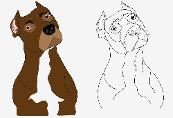 dogs drawings drawing screen line