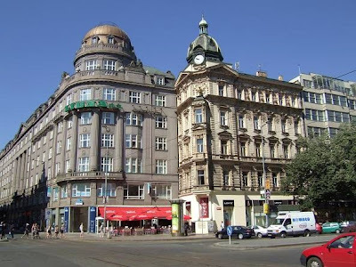 buildings at Wenceslas Square in Prague