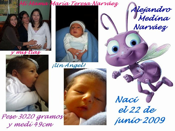 Hola, les Quiero Presentar a Alejandro Medina Narváez, Nació un Martes 22 de Junio del 2009