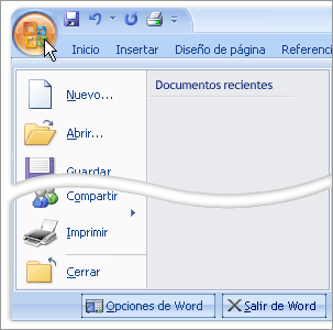 Informática y Computación: Componentes de la Pantalla de Word 2007