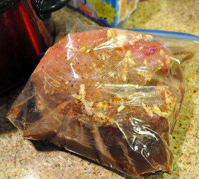 slow cooker root beer beef bbq seasoned in bags