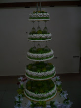 5 tiers wedding cake