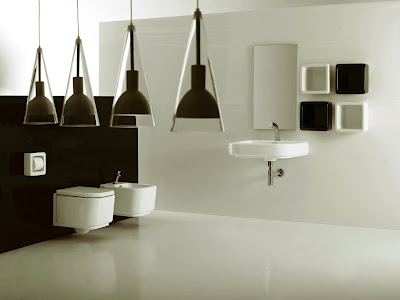 todo sobre el baño: blanco y negro
