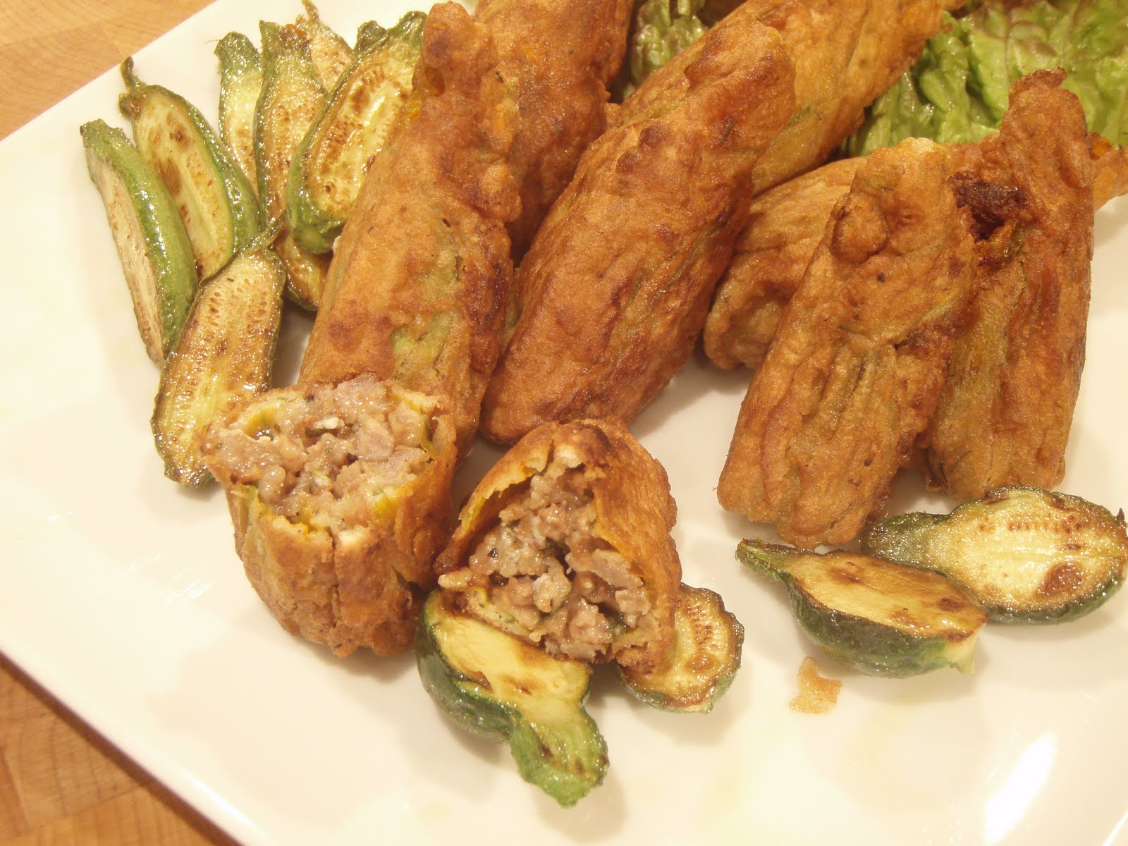 A Kalorama Kitchen Stuffed, fried squash blossoms