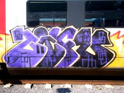 Graffiti art on trains