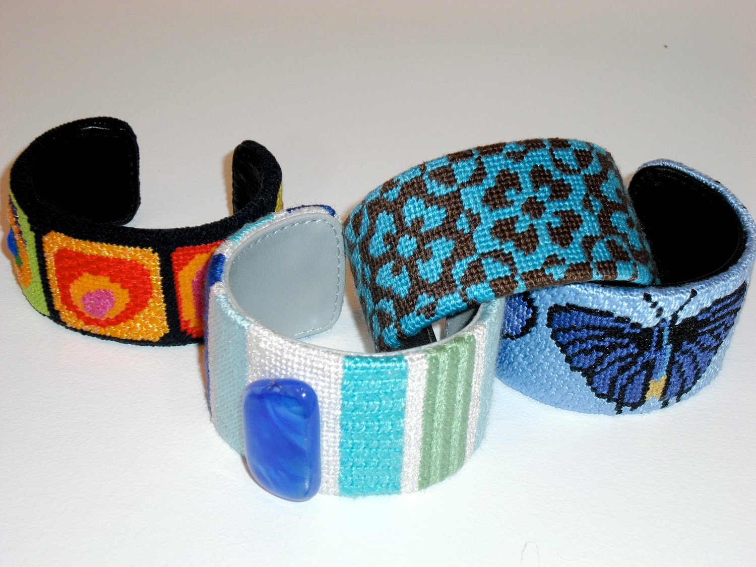 Inside the Yellow House Needlepoint Bracelets