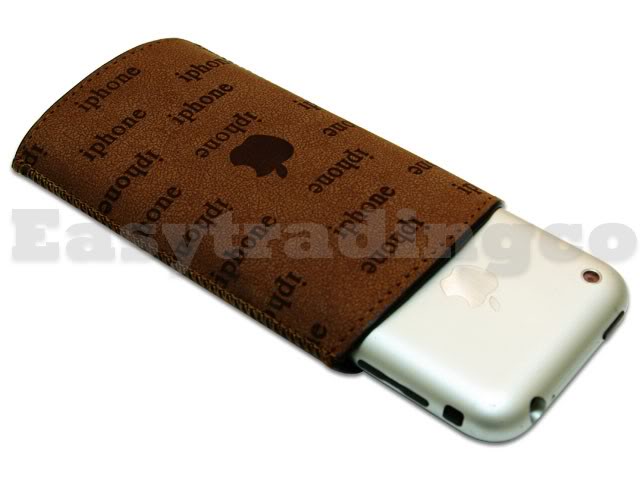 iphone brown leather pouch