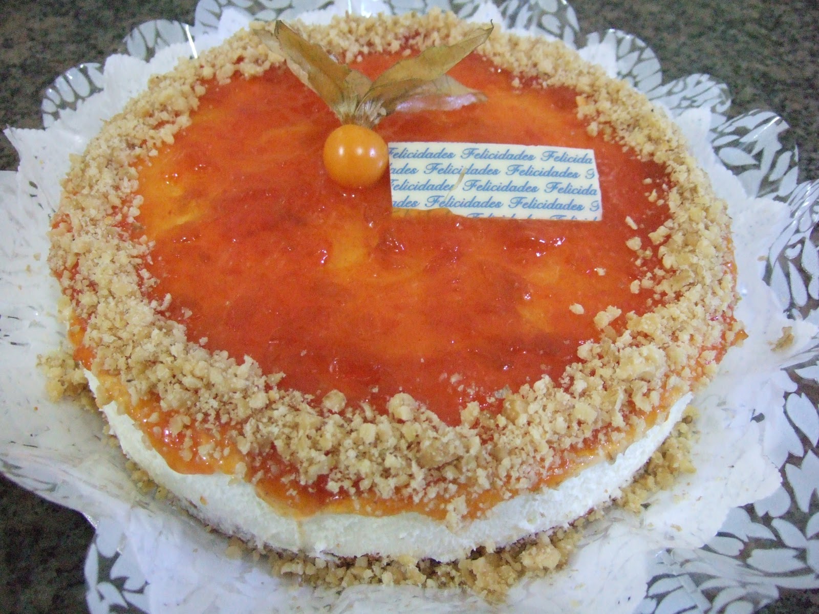 Doceira Nanni Cheesecake de Damasco com nozes