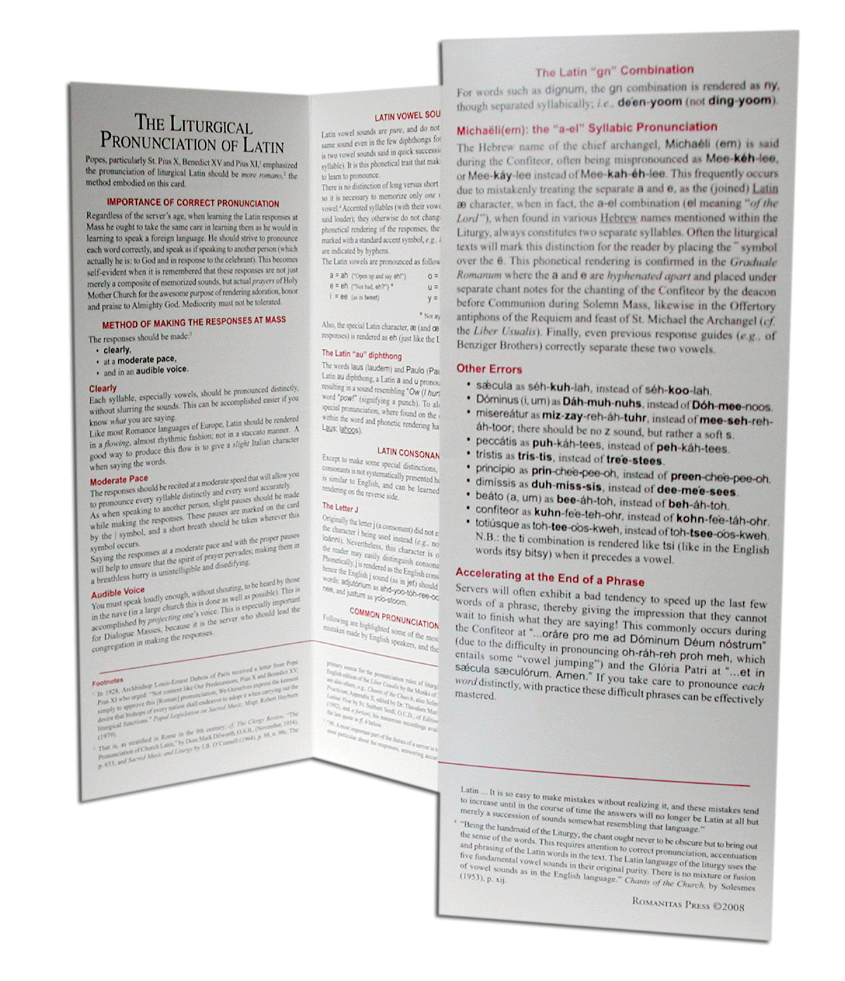 A Catholic Life Server's Mass Response Card A Guide for the Proper