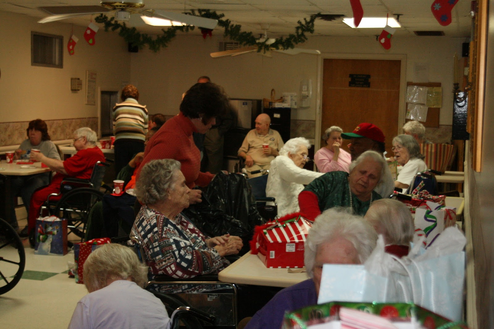 the Weed Family: Christmas party at the Elberta Nursing Home
