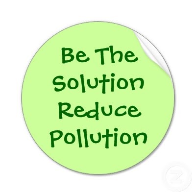 Reducing solution. Reduce contamination. Stop pollution Green.