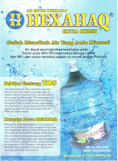 HEXAHAQ AGEN KARTASURA: AIR MINUM KESEHATAN