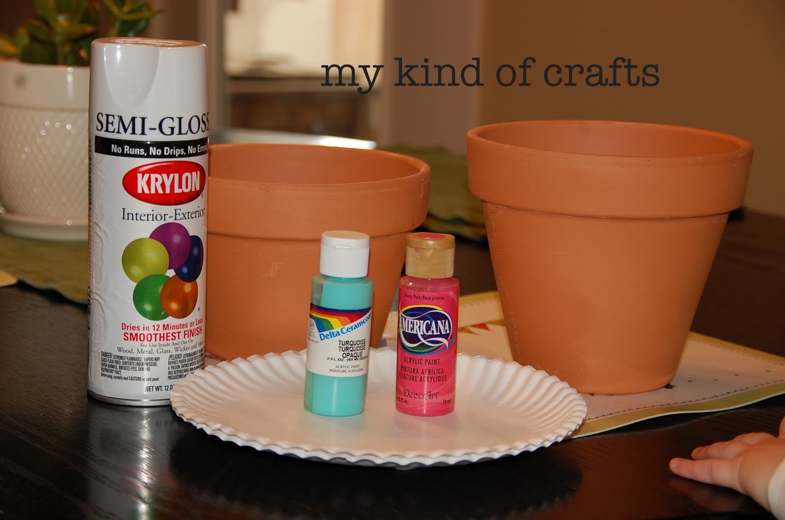 My Kind of Crafts Painting Flower Pots