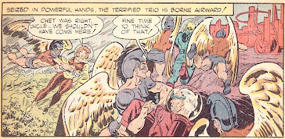 Wallace Wood draws Buck Rogers style heroes battle Winged aliens