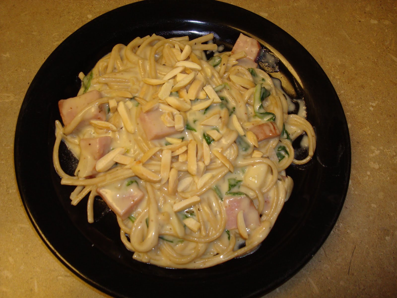 menu managed Ham Linguine Florentine