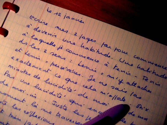 Cahier de journal intime