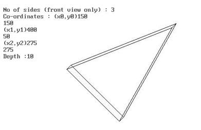 3Dimensional prjection Front Top Side view images in c visualize CS1355