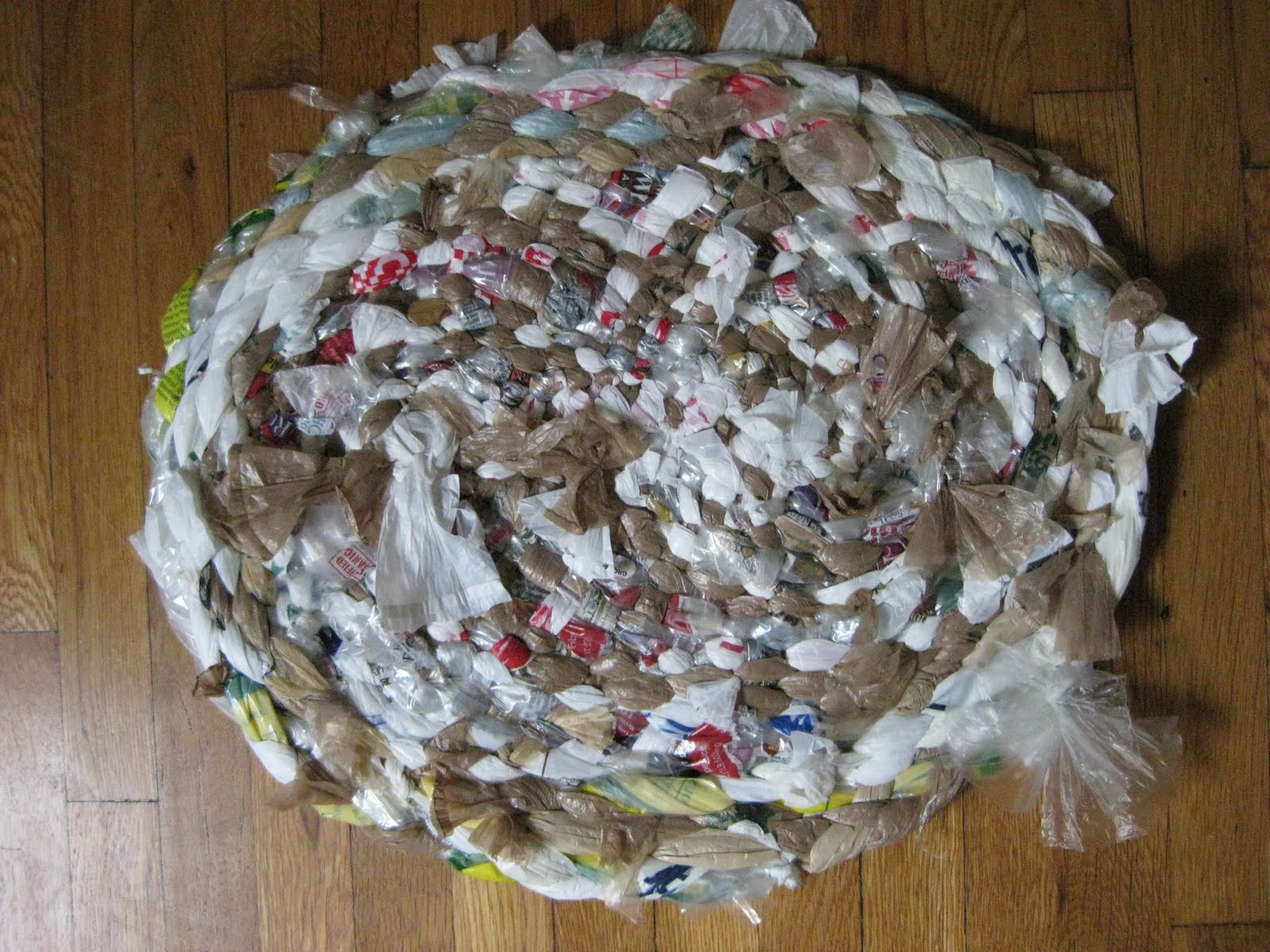 Lint Lips and Lily plastic bag woven rug in the works!