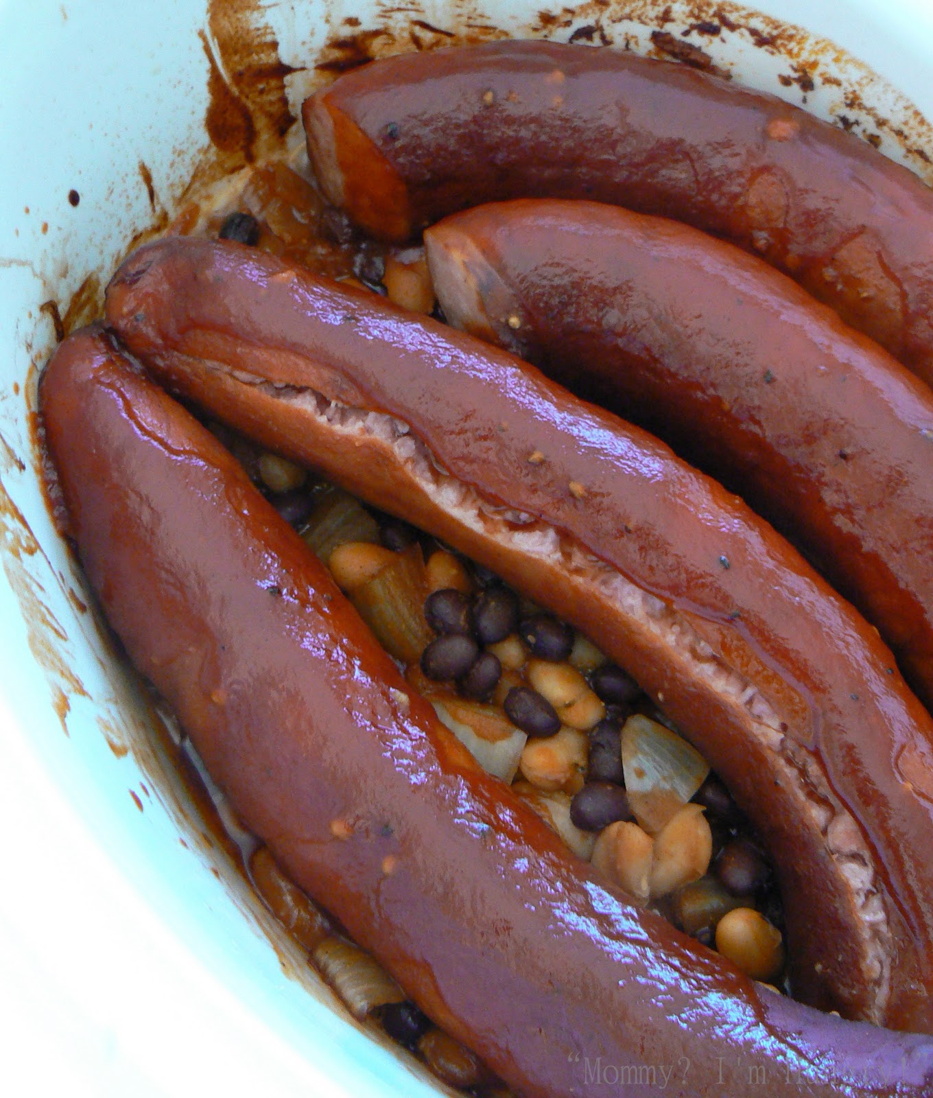 MIH Recipe Blog Slow Cooker BBQ Beans and Polish Sausage {Gluten Free}