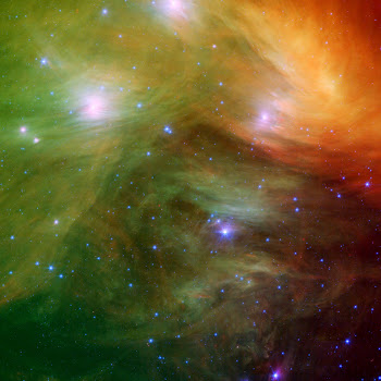 The 'Sister Stars' of the Pleiades 'posing' for the Spitzer telescope