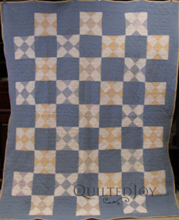 Marietta's Blues antique quilt - QuiltedJoy.com