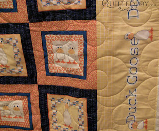 Duck, Duck, Goose! Quilt with Double Bubble Pantograph - QuiltedJoy.com
