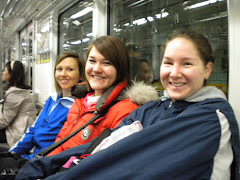 On the subway on the way to the race