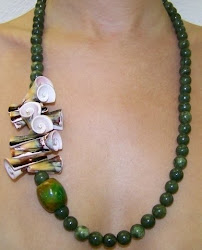 Jade & Shell Necklace - $55