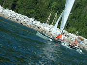 Gizmo storming the breakwater