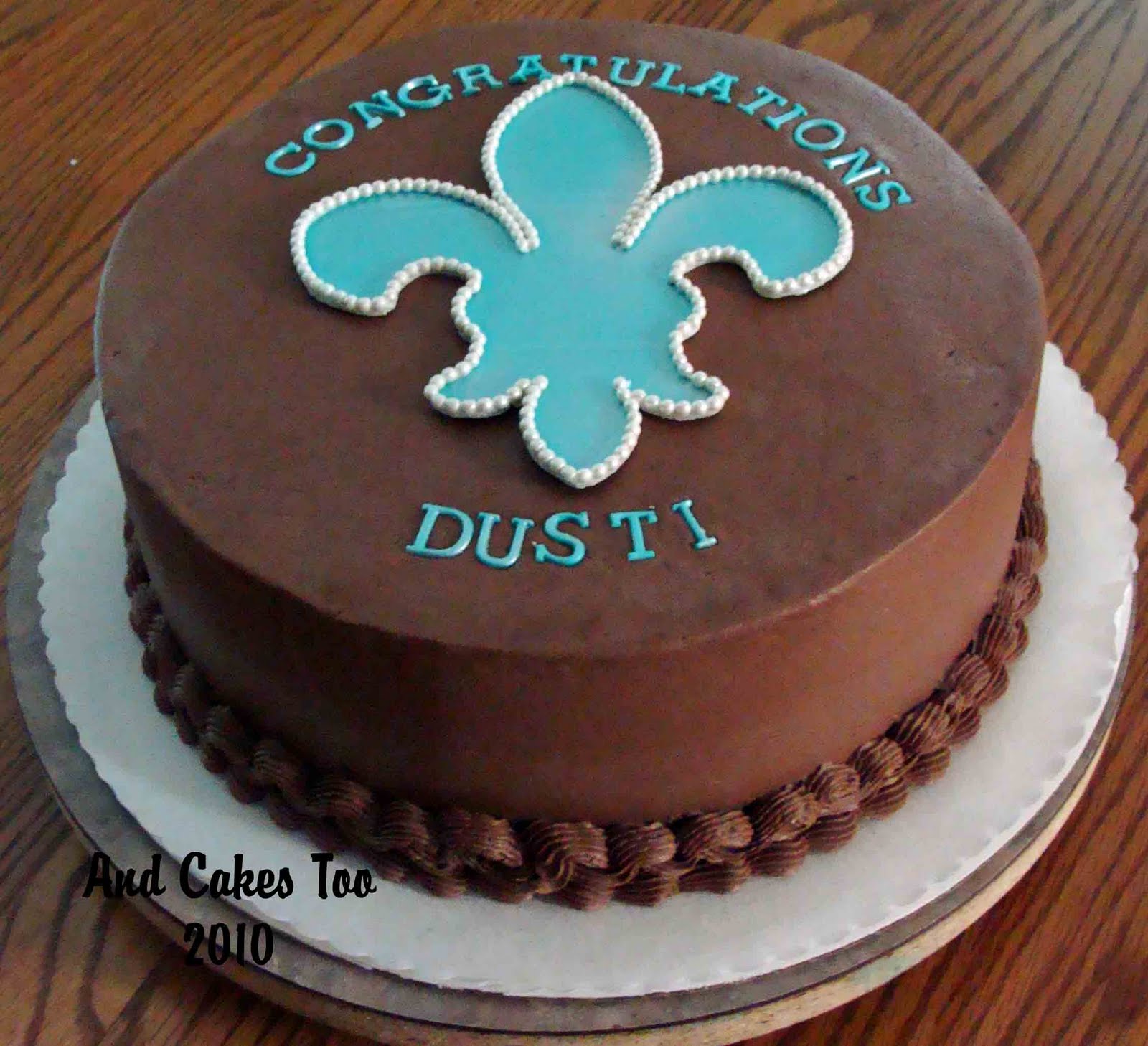 And Cakes Too Wedding Cake and Fleur de Lis Cake