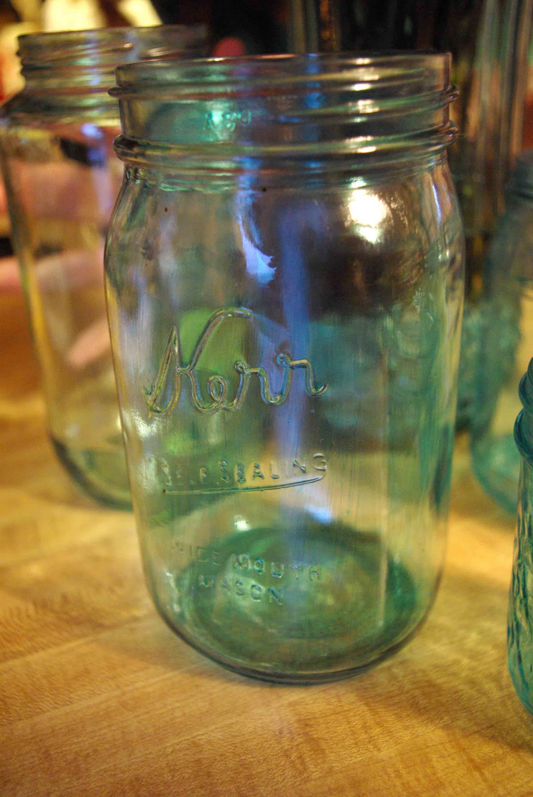 There was a bright flash of light... Faux vintage glass