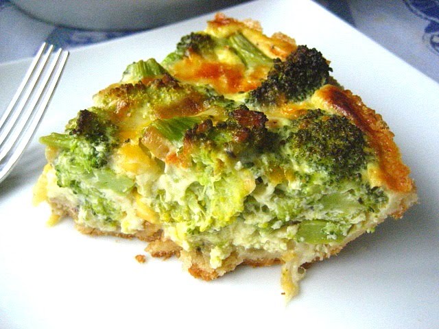 Comfort: Broccoli Bacon & Cheddar Quiche