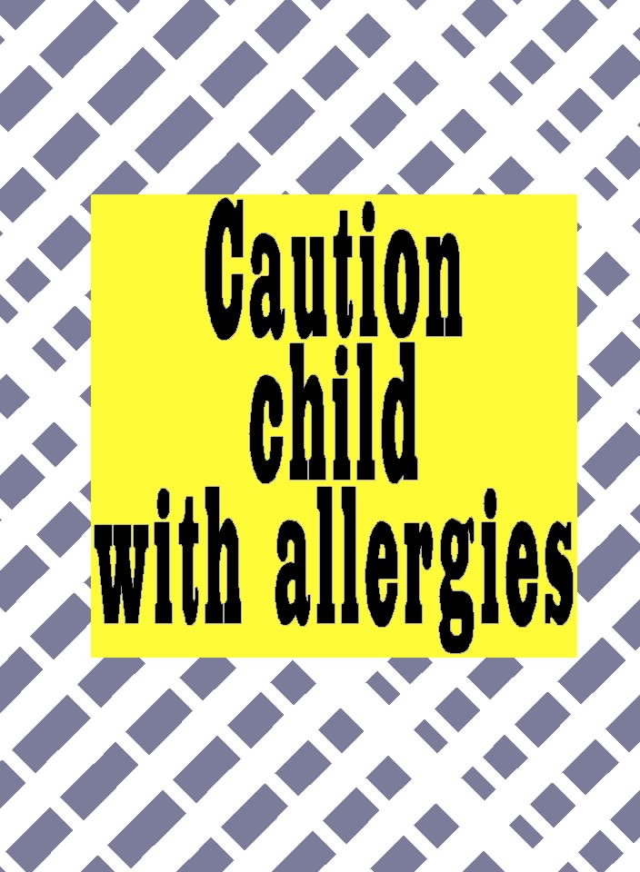 Free Posters and Signs child with allergies