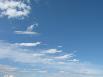 blue sky wallpaper. Cloudy Blue Sky Wallpaper