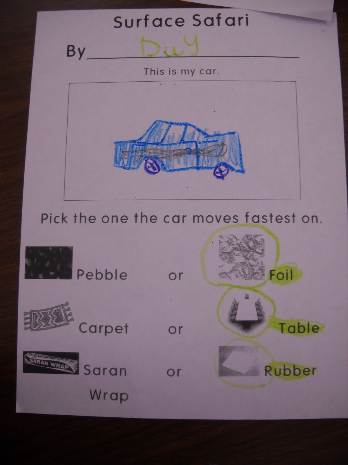 Mrs. Wood's Kindergarten Class: Force and Motion