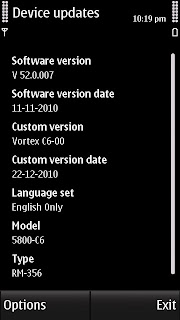 VORTEX CUSTOM ROMS: VORTEX V1.4 C6 V20.0.042 CFW FOR 5800 V52/V51