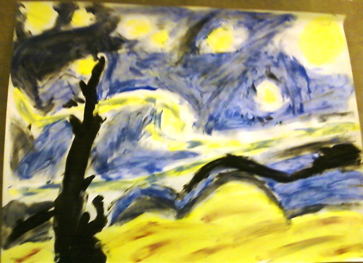 Art Method's Starry Night Finger Painting