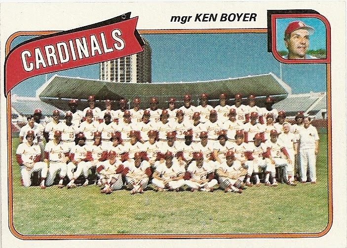 1980 Topps Baseball: #244 Ken Boyer St. Louis Cardinals Team Card