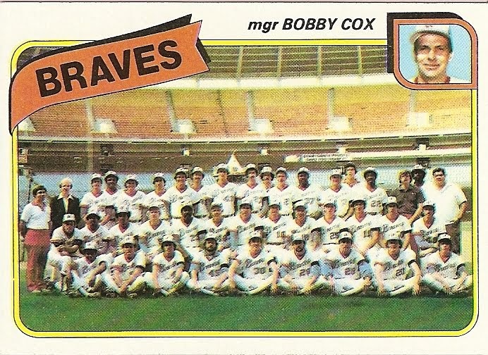 1980 Topps Baseball: #192 Bobby Cox Atlanta Braves Team Card